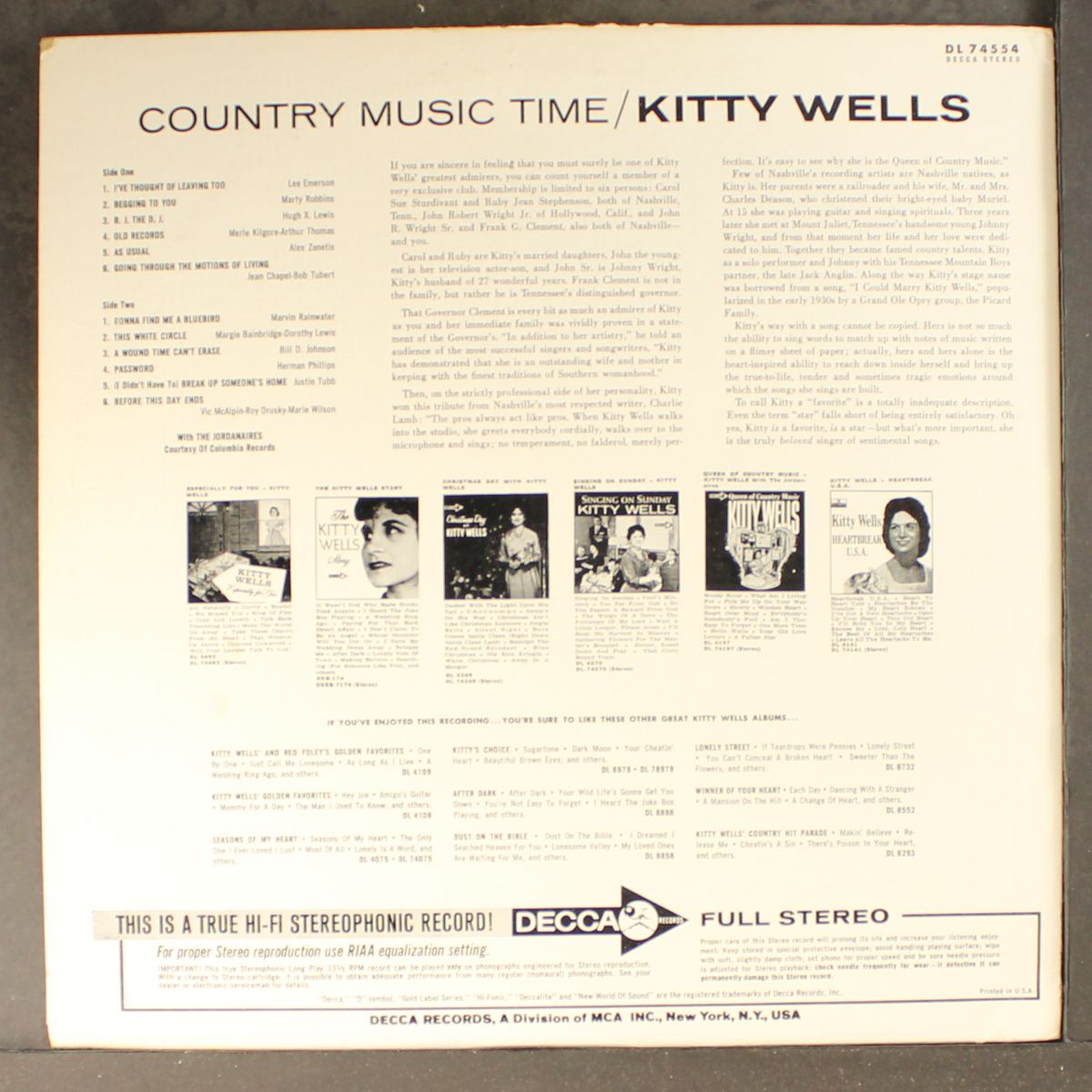 country music time by KITTY WELLS