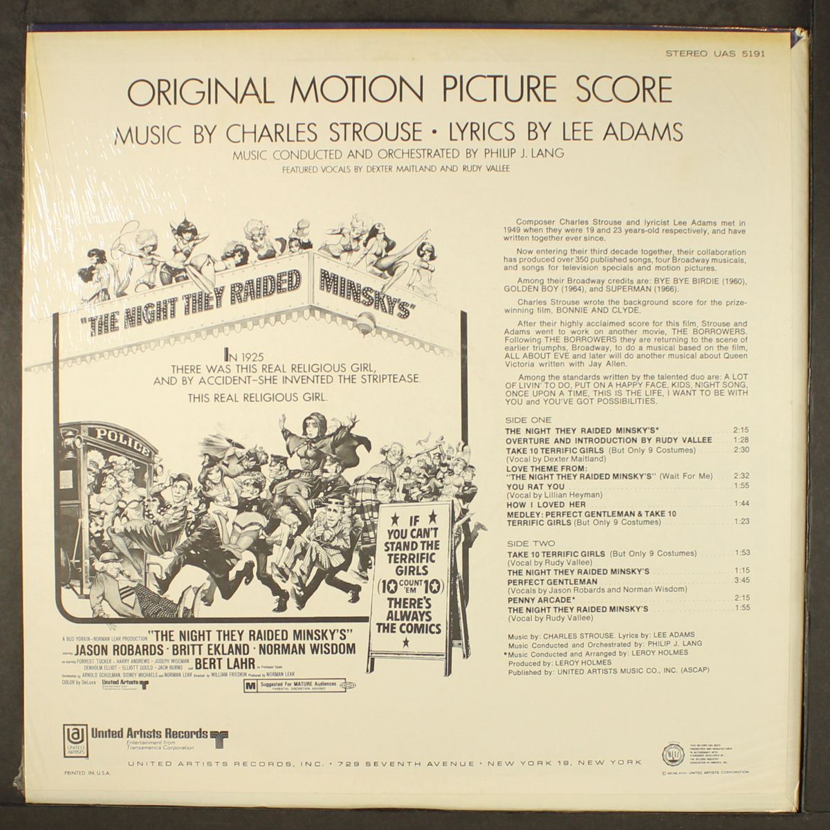 the night they raided minsky's by SOUNDTRACK