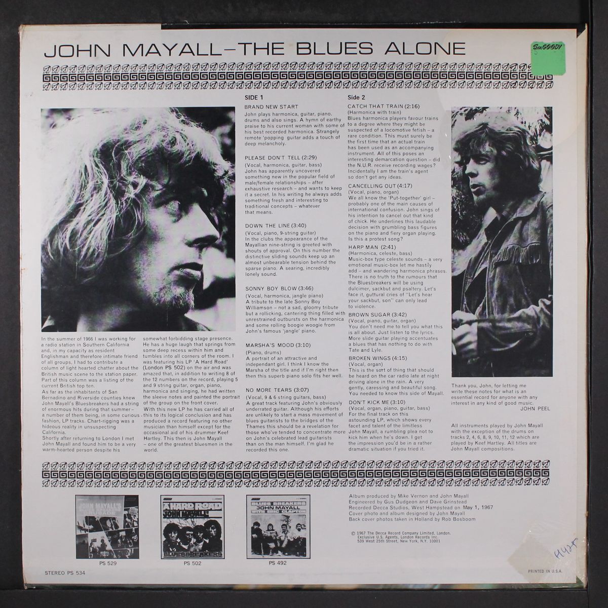 the blues alone by JOHN MAYALL
