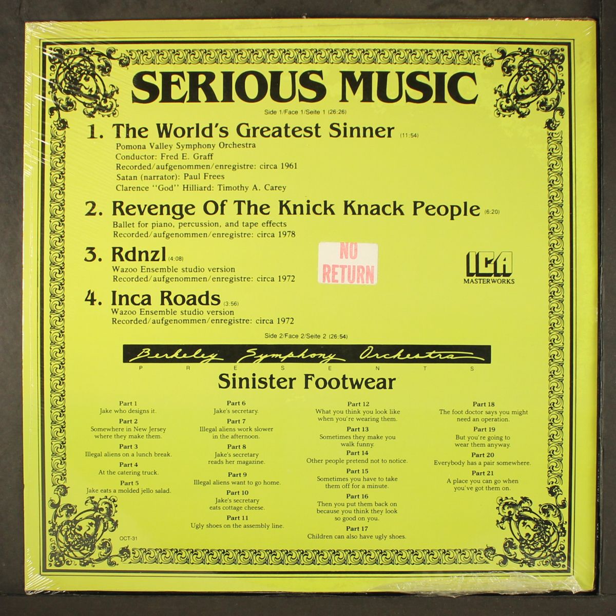 serious music by FRANK ZAPPA