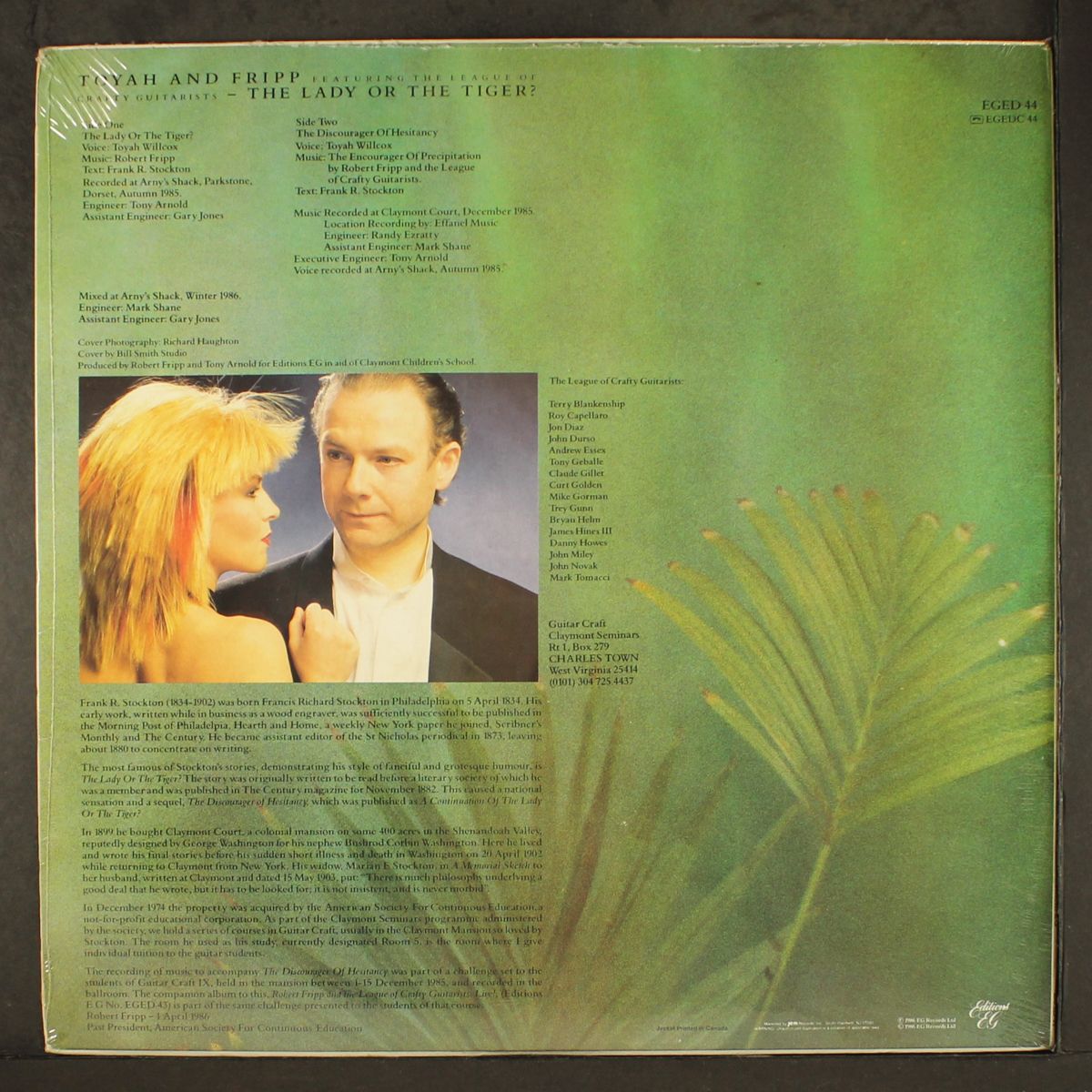 the lady or the tiger? by TOYAH WILCOX & ROBERT FRIPP