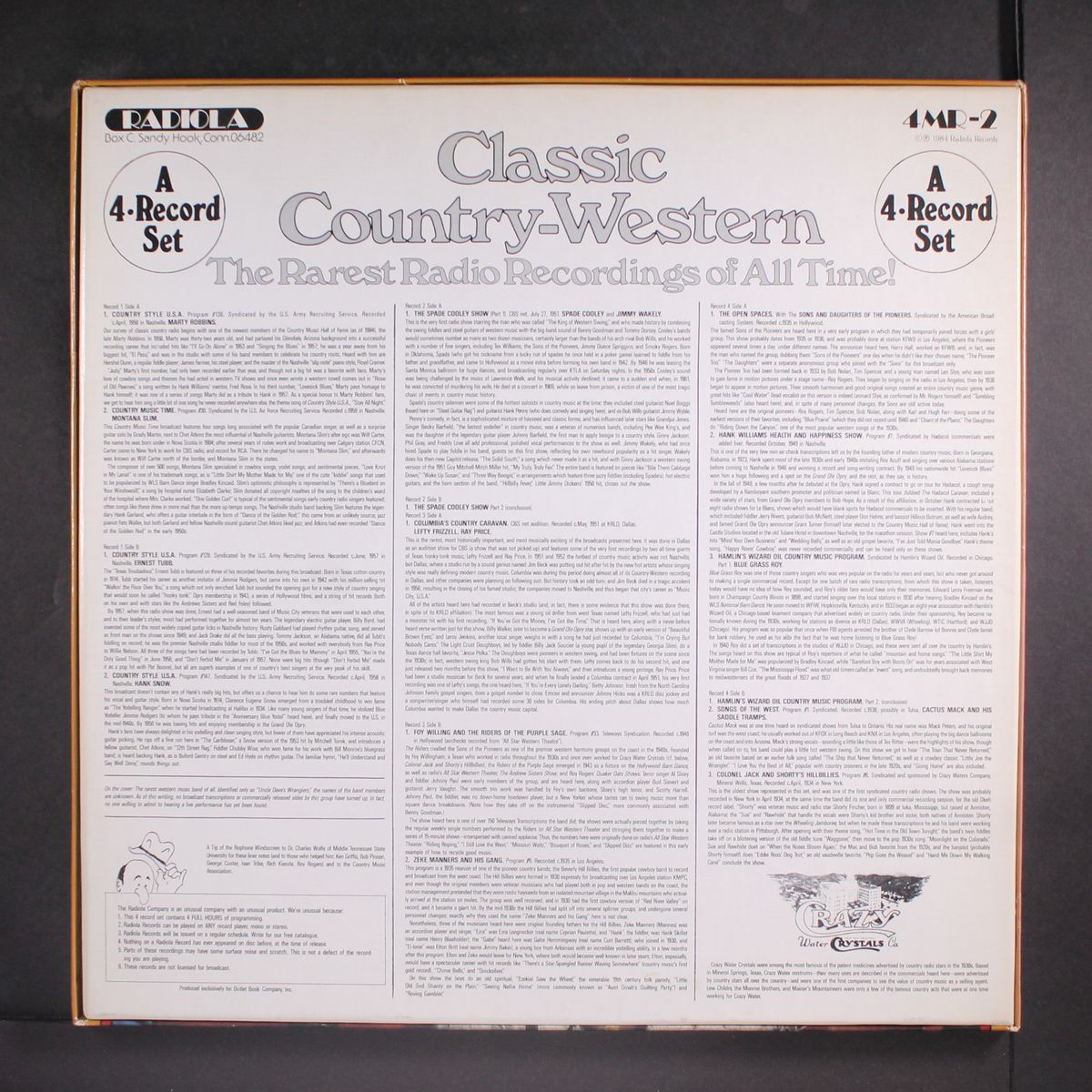 classic country-western - rarest radio transcriptions (30's-50's) by VARIOUS