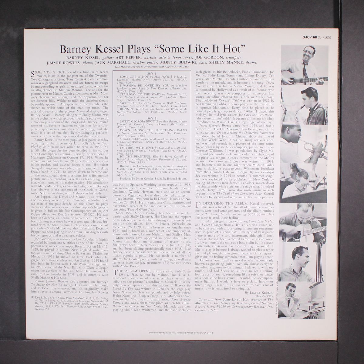 some like it hot by BARNEY KESSEL