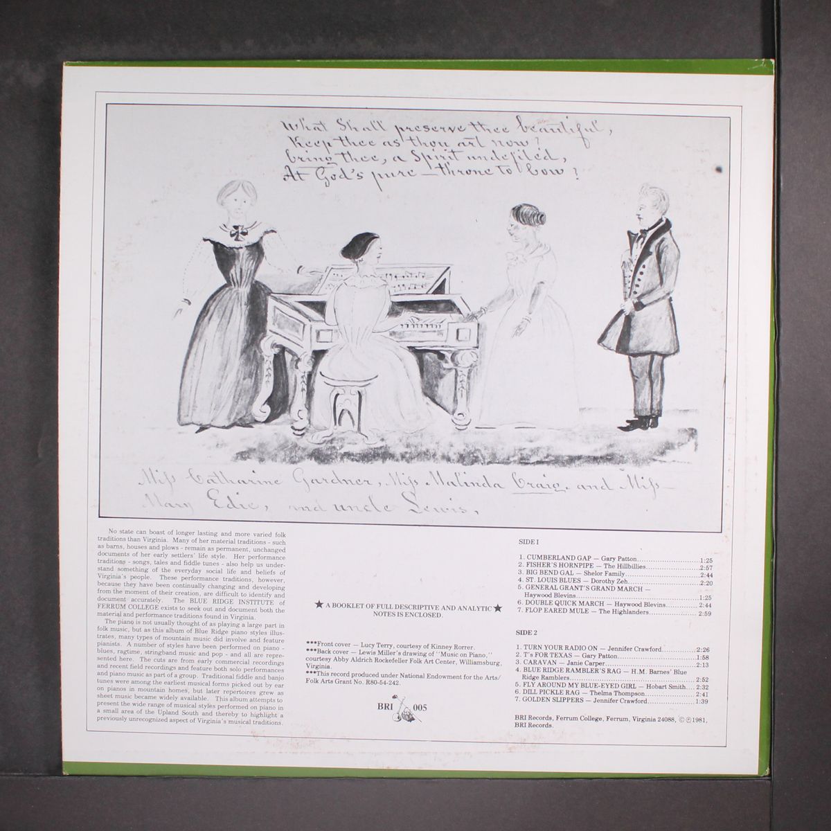 virginia traditions, blue ridge piano styles by VARIOUS