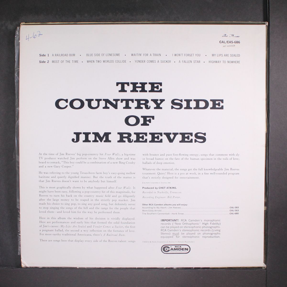the country side of by JIM REEVES