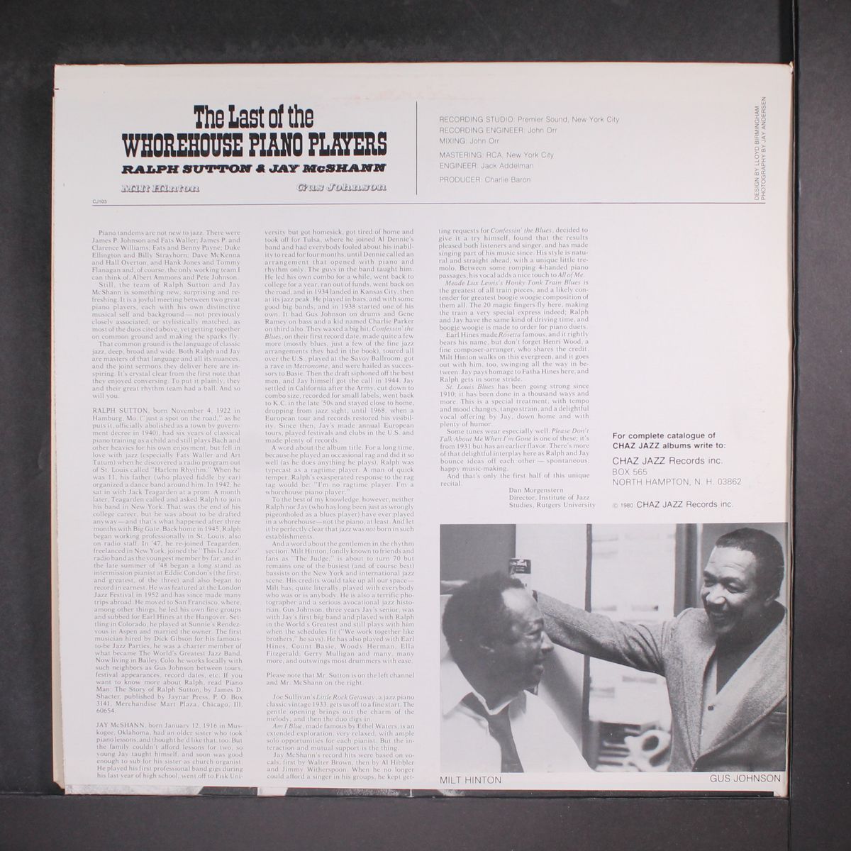 the last of the whorehouse piano players by RALPH SUTTON & JAY MCSHANN