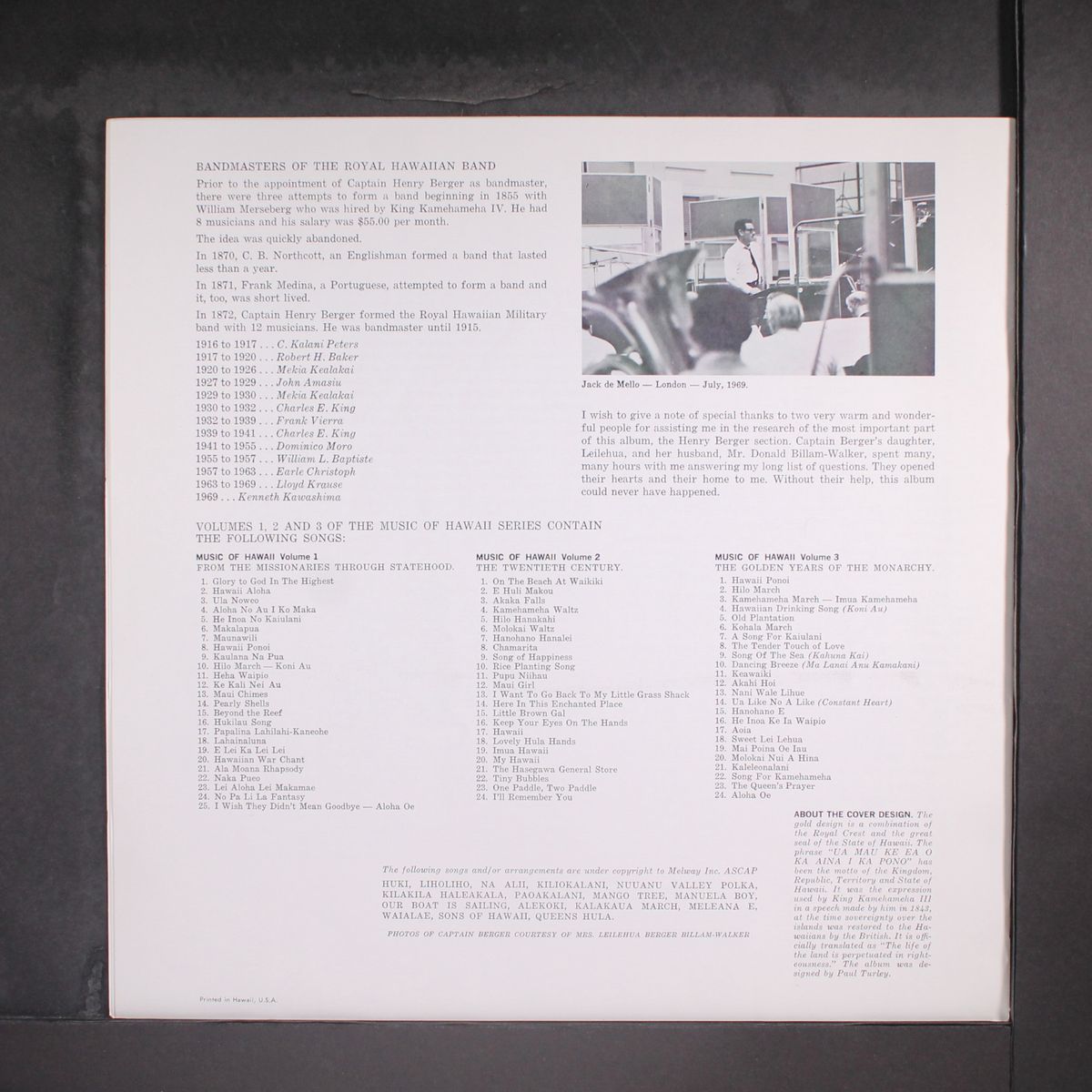 music of hawaii vol. 4 by JACK DE MELLO