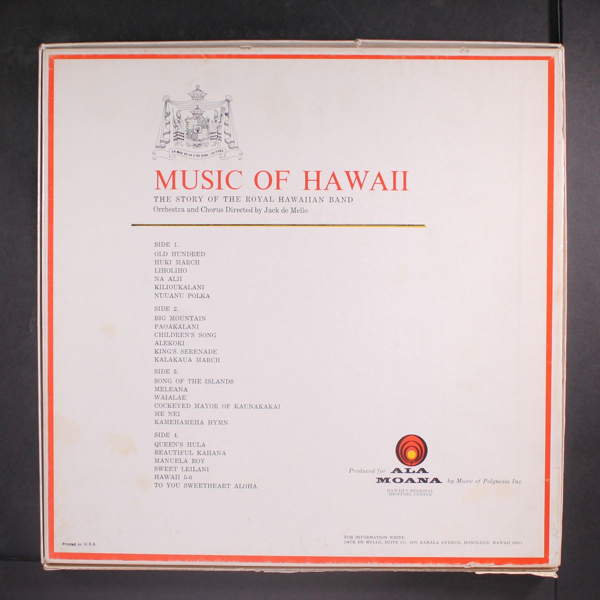 music of hawaii vol. 4 by JACK DE MELLO