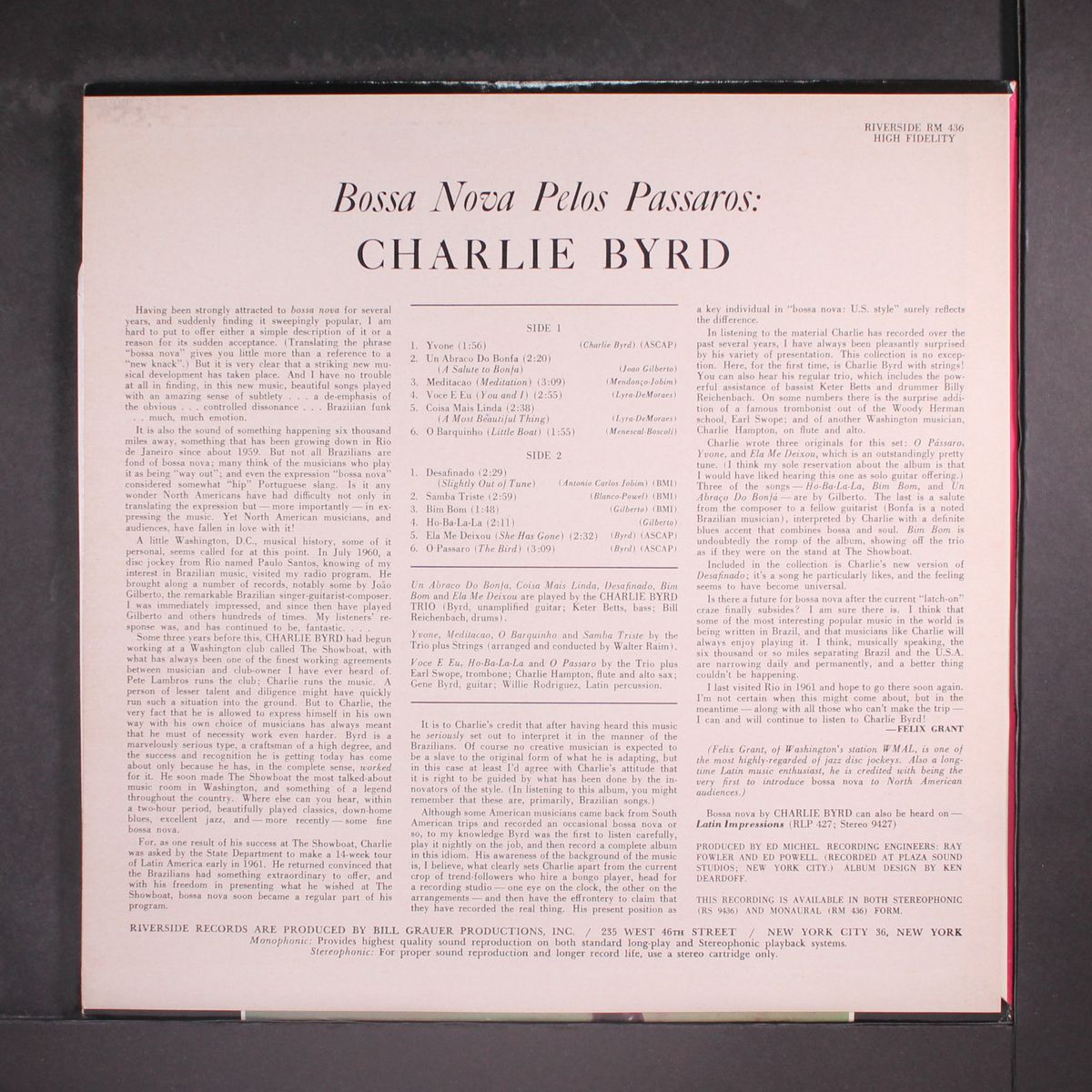 bossa nova pelos passaros by CHARLIE BYRD