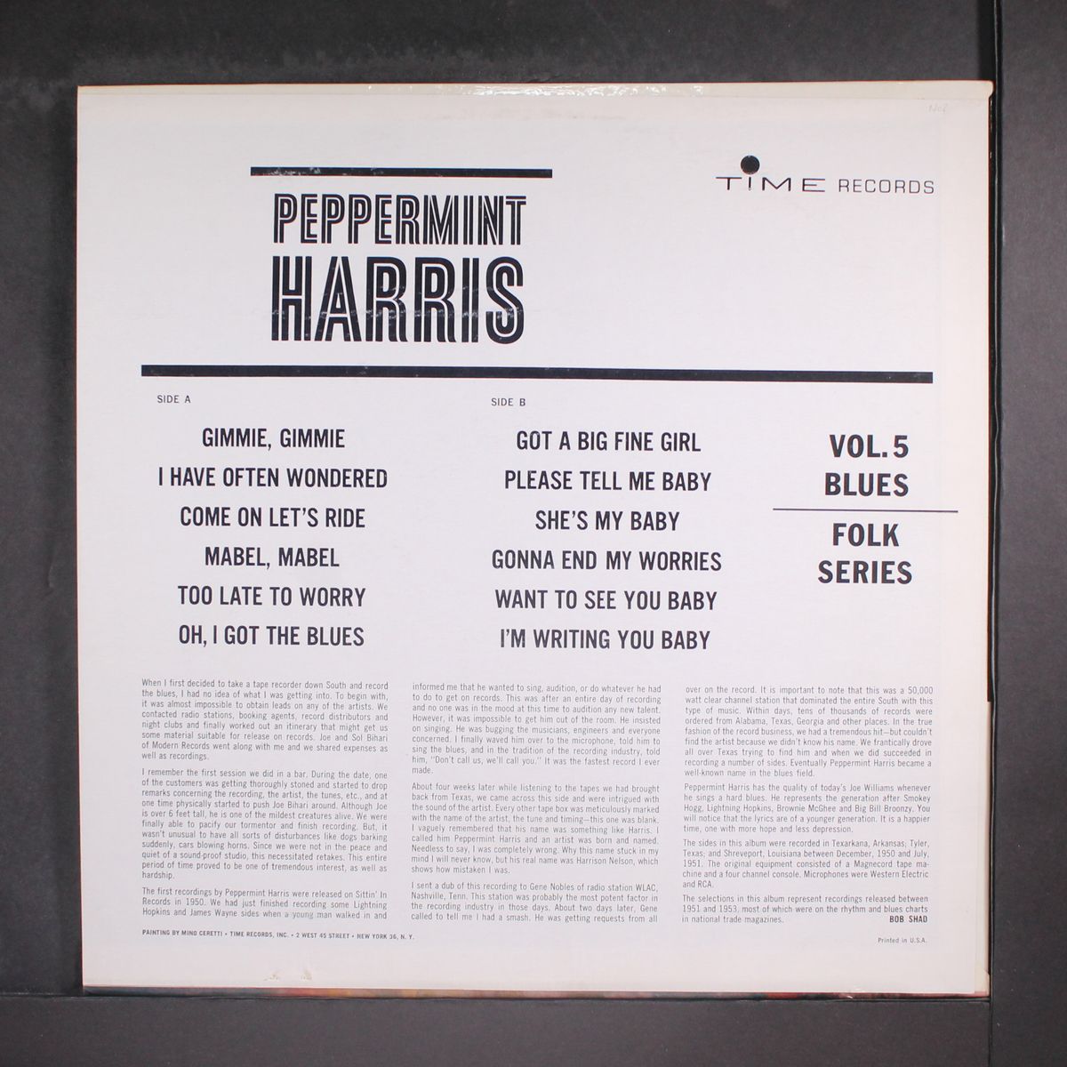 folk-blues series, vol. 5 by PEPPERMINT HARRIS