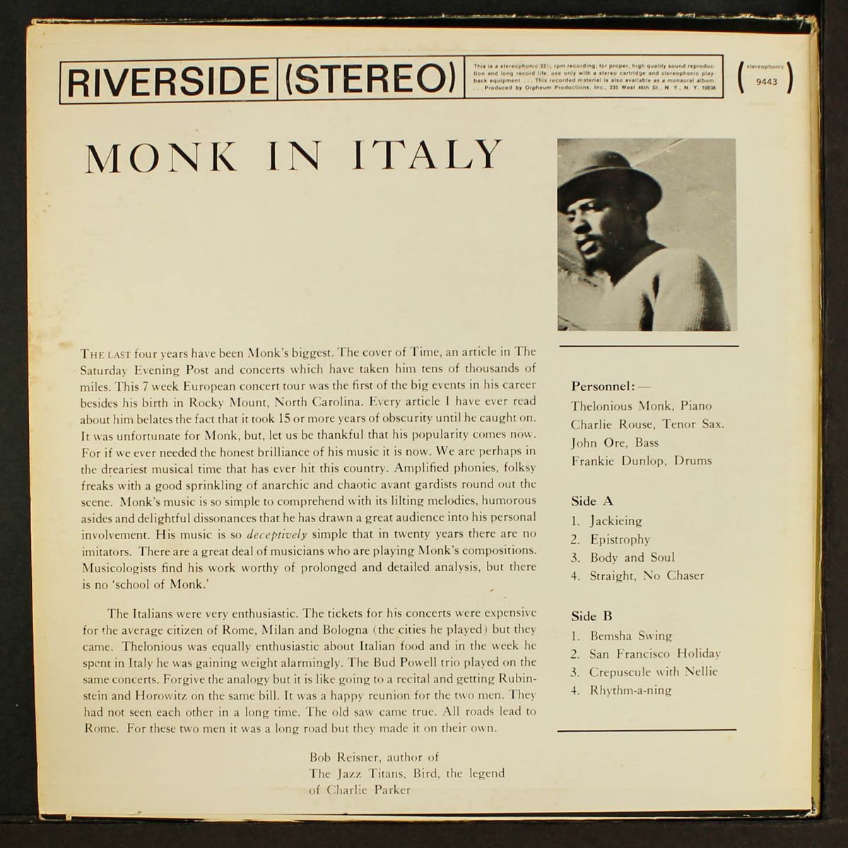 in italy by THELONIOUS MONK