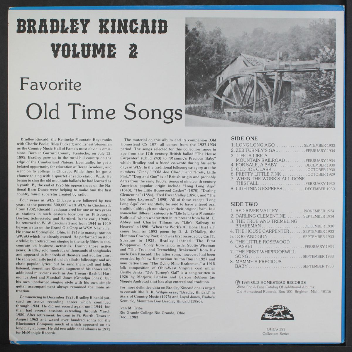 favorite old-time songs, vol. 2 by BRADLEY KINCAID