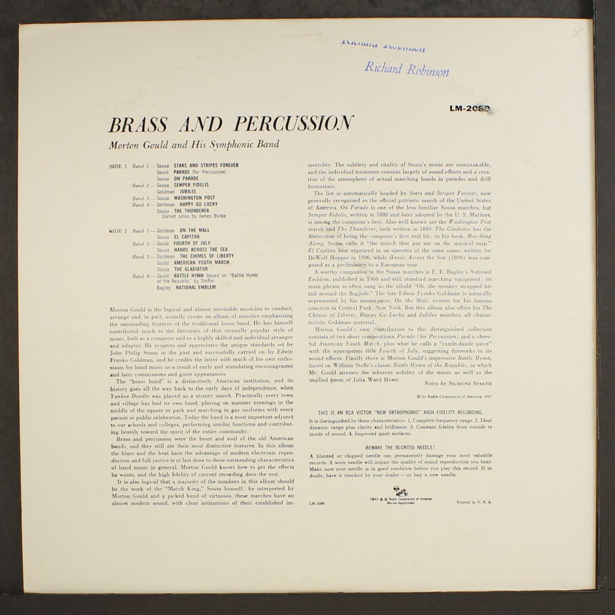 brass & percussion by MORTON GOULD