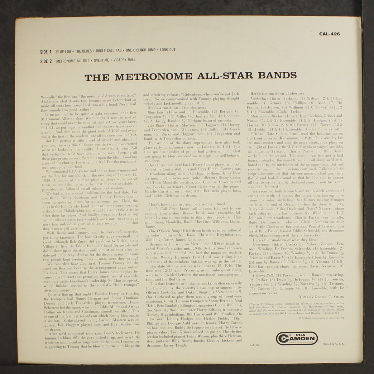 the metronome all star bands by VARIOUS