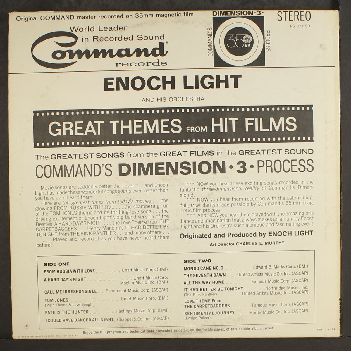 great themes from hit films by ENOCH LIGHT
