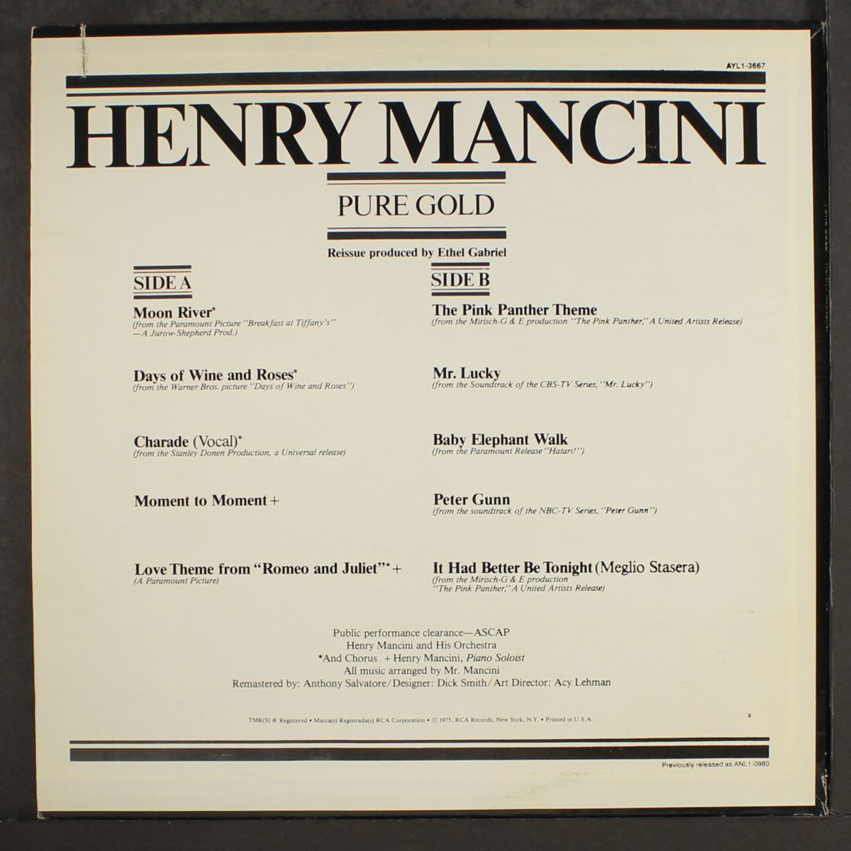 pure gold by HENRY MANCINI