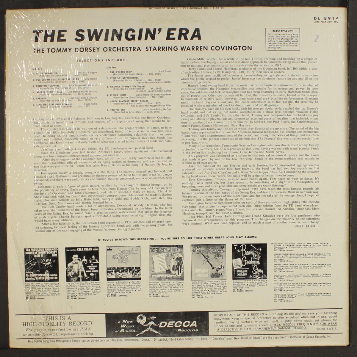 the swingin' era by TOMMY DORSEY