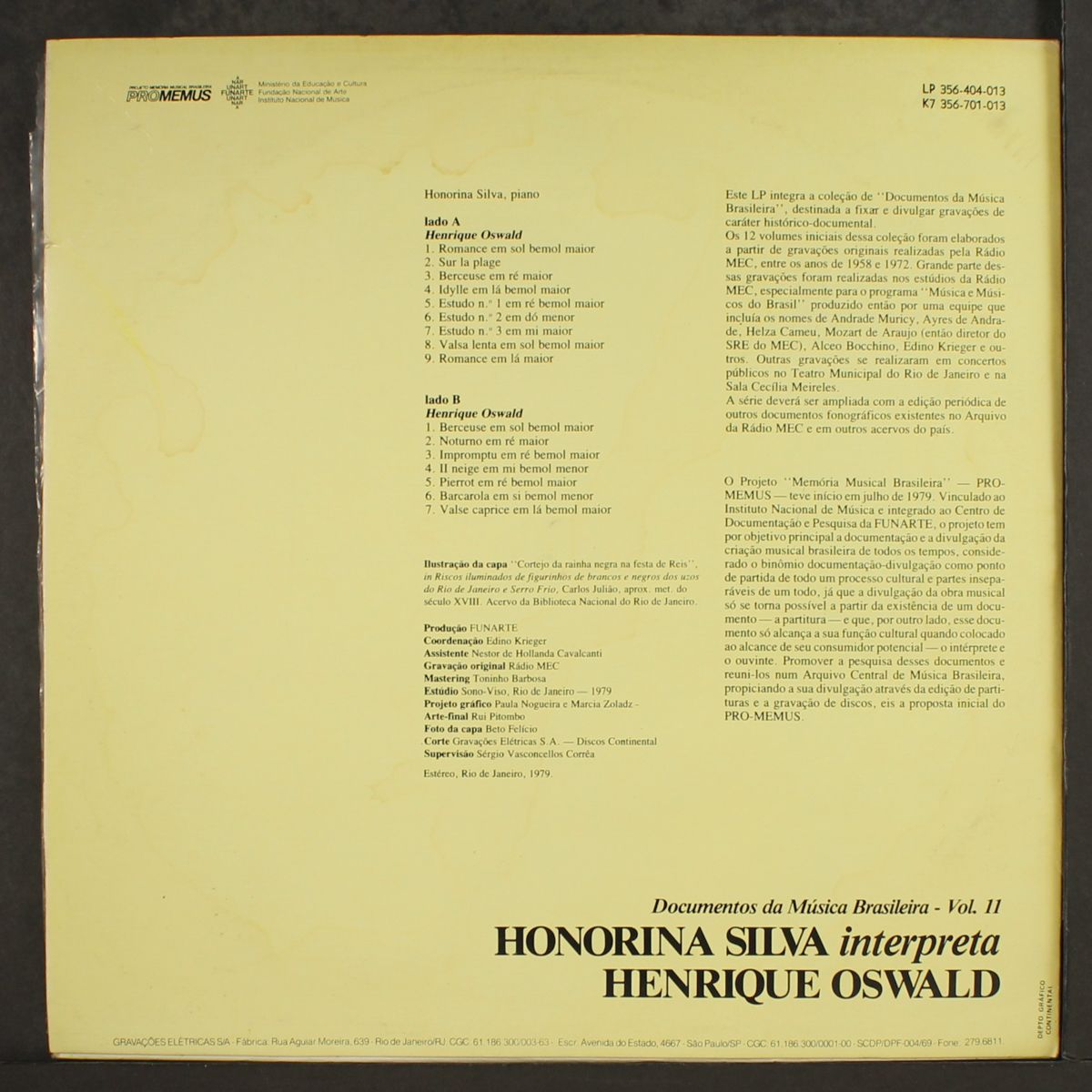 documentos da musica brasileira, vol. 11 by HONORINA SILVA