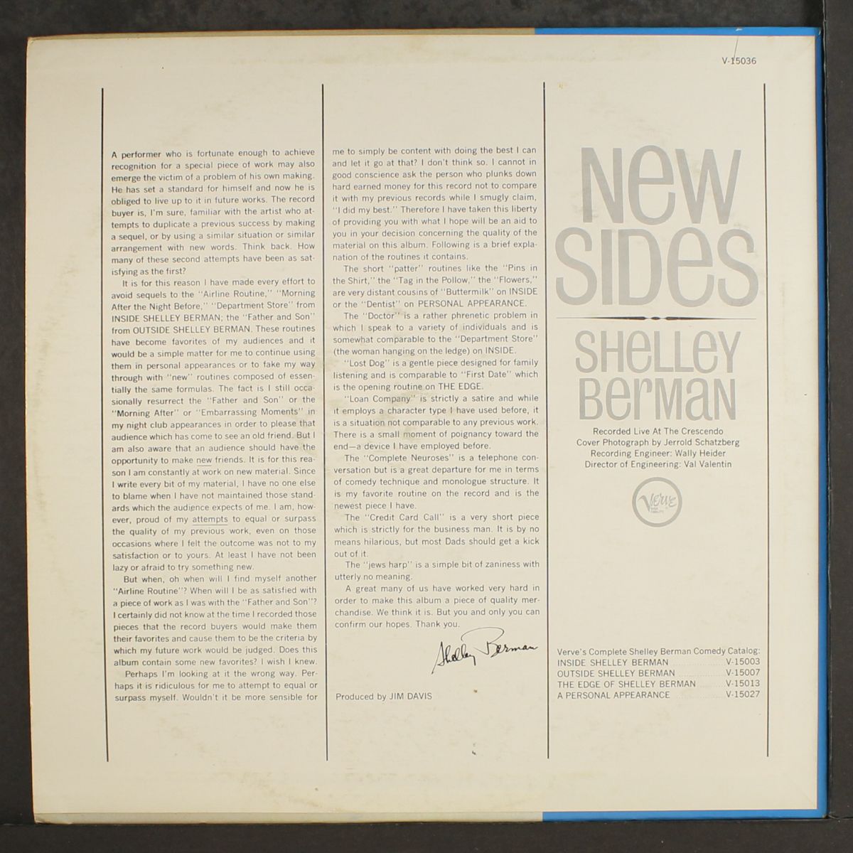 new sides by SHELLEY BERMAN