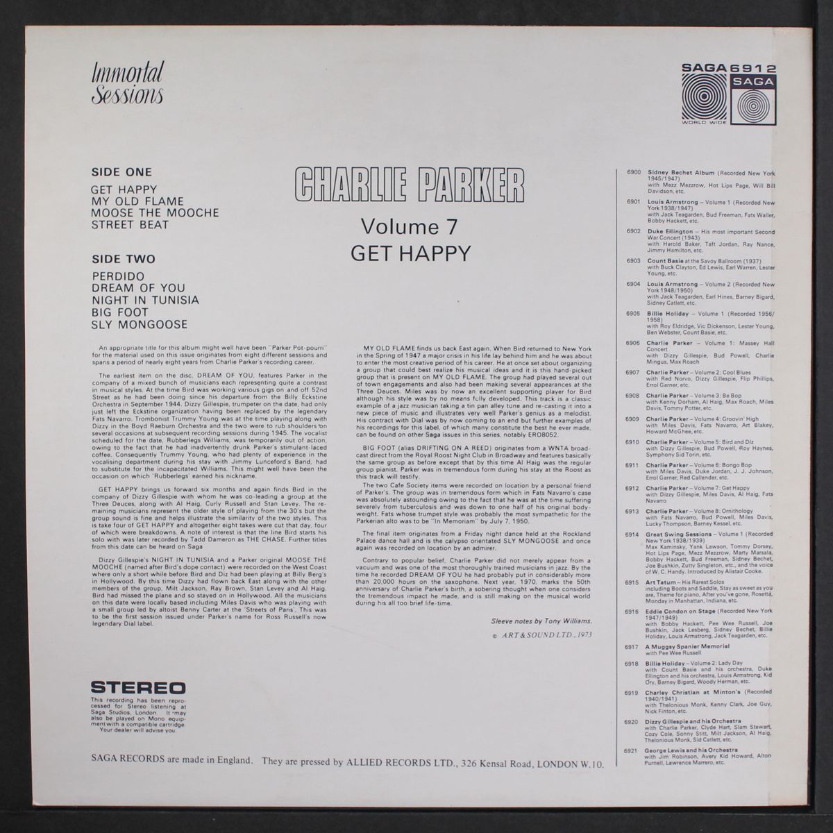 vol. 7 - get happy by CHARLIE PARKER