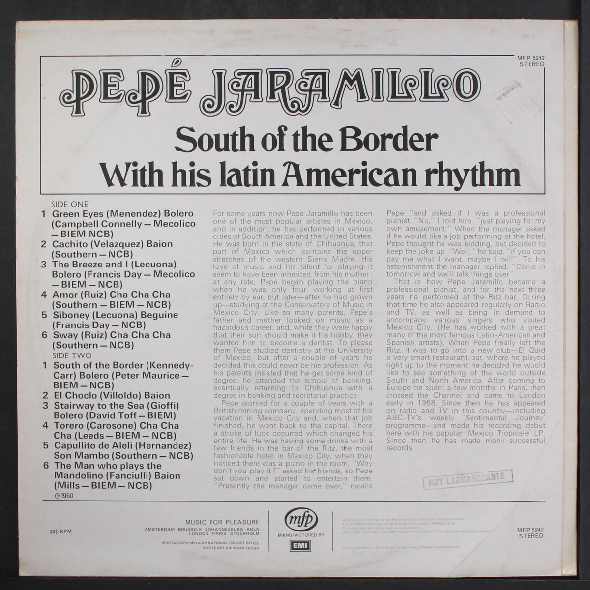 south of the border by PEPE JARAMILLO