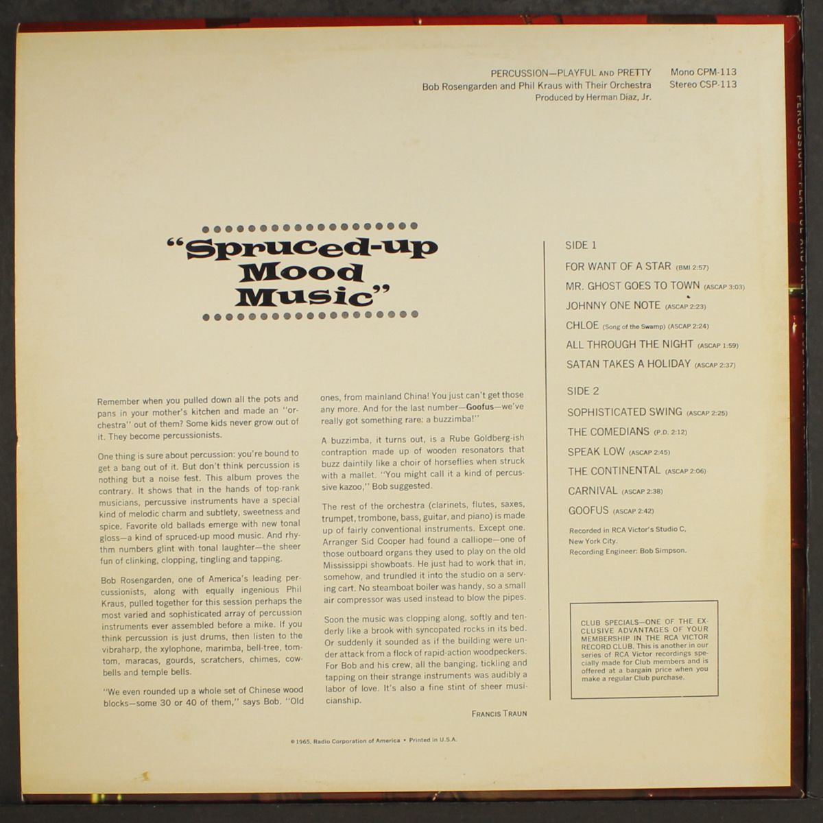 percussion, playful and pretty by BOB ROSENGARDEN & PHIL KRAUS