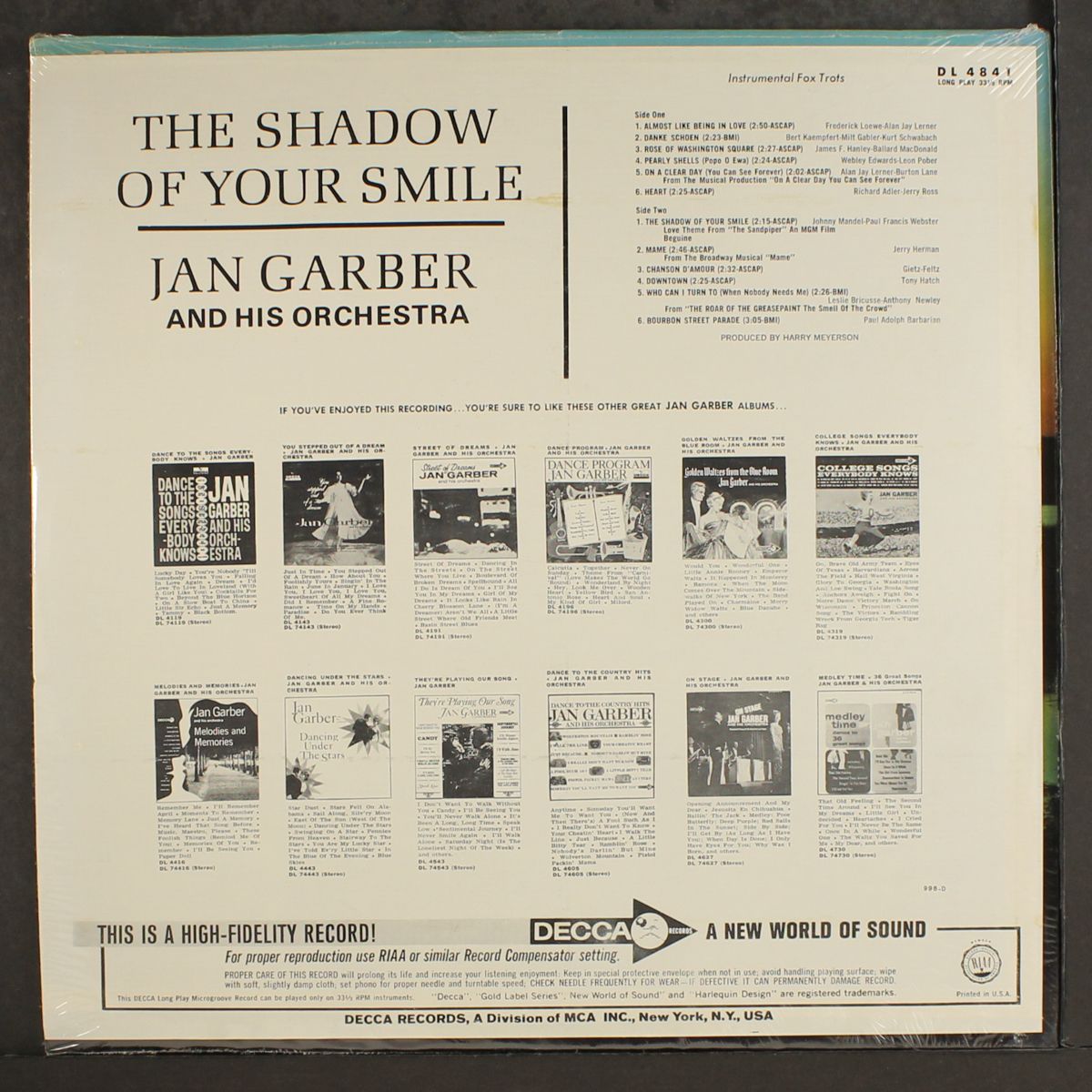 the shadow of your smile by JAN GARBER