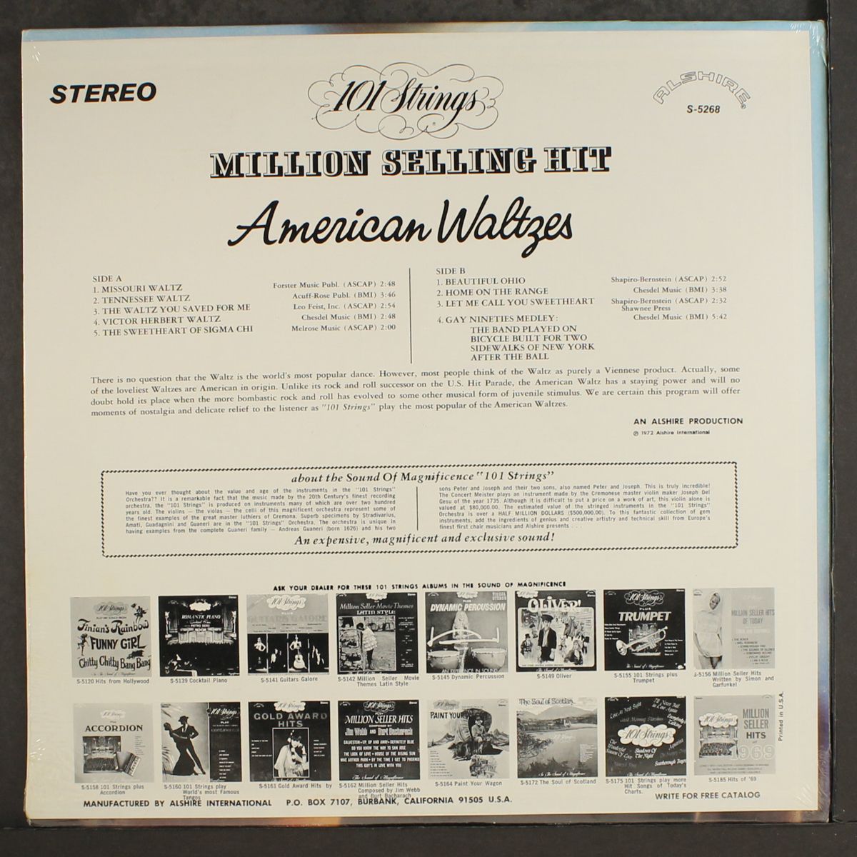 million selling hit american waltzes by 101 STRINGS