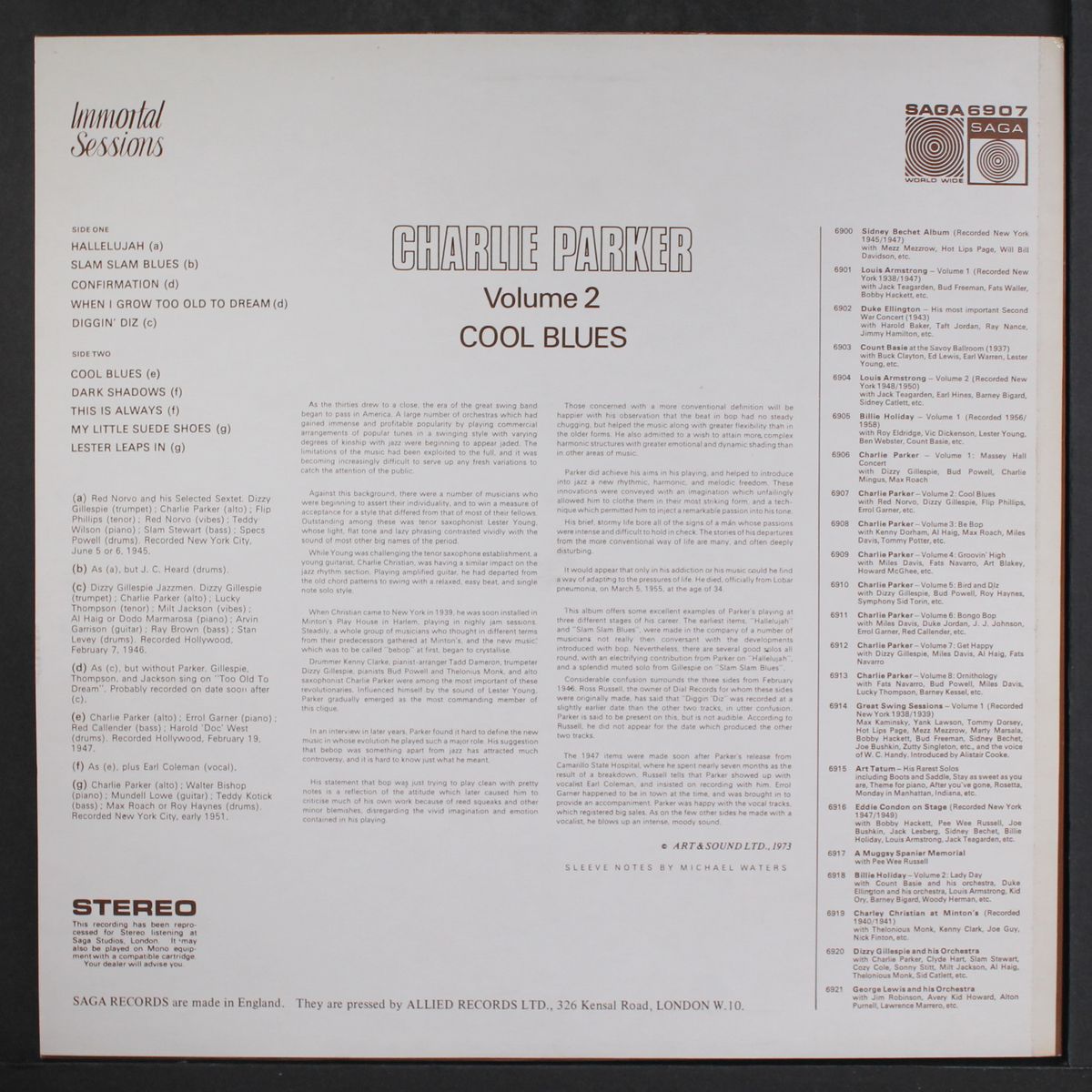 vol. 2 - cool blues by CHARLIE PARKER