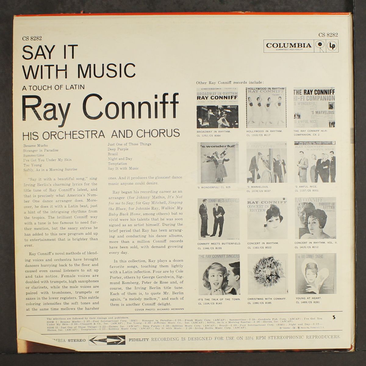 say it with music by RAY CONNIFF