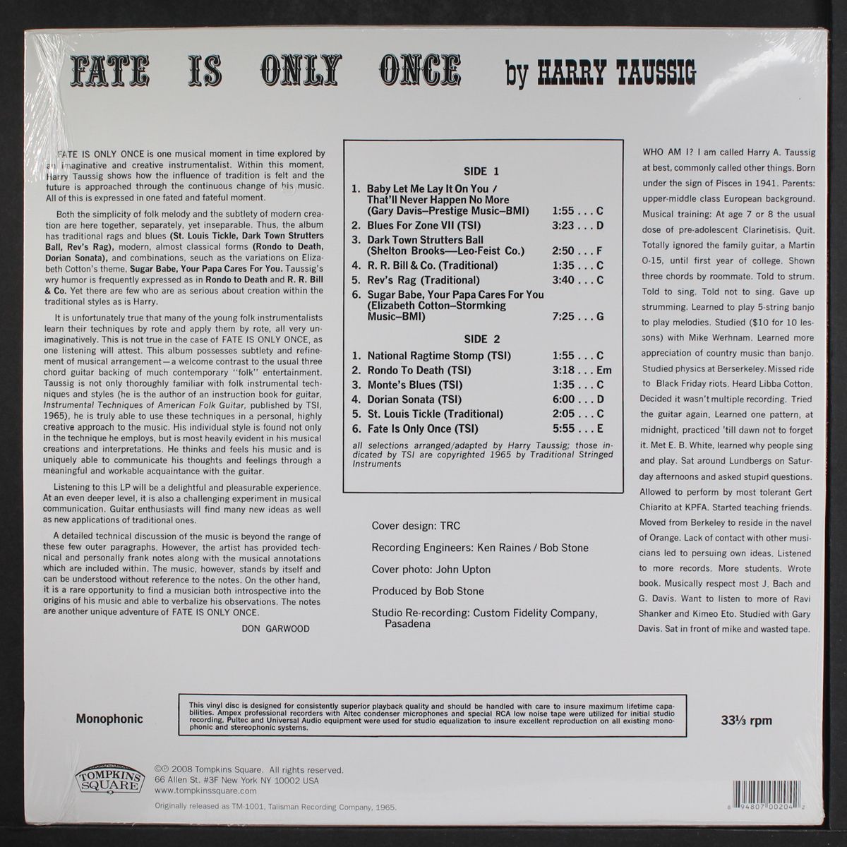 fate is only once by HARRY TAUSSIG