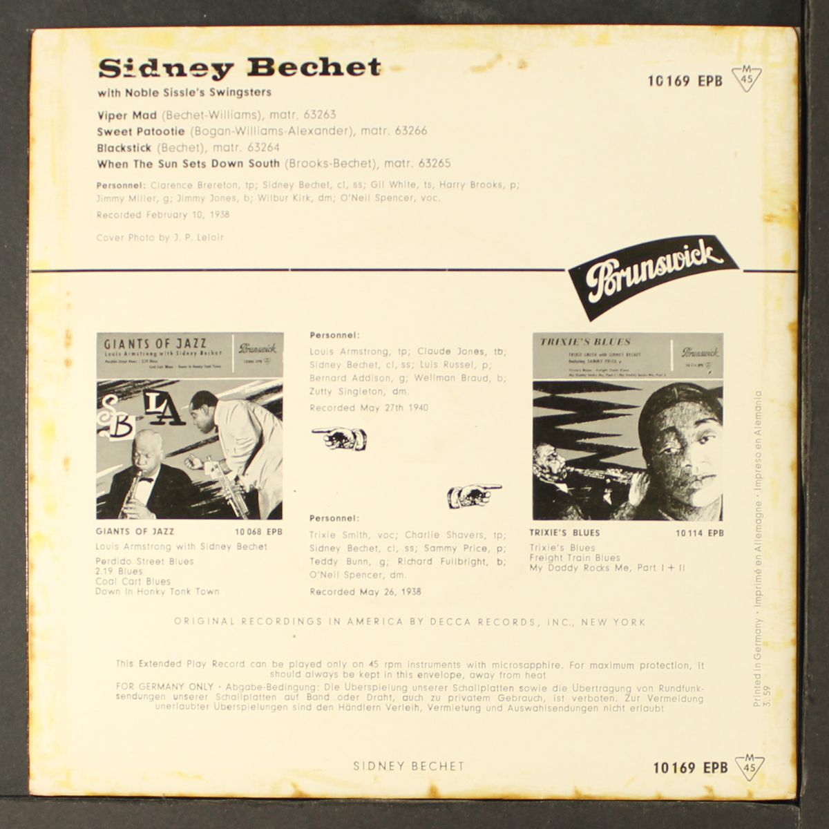 viper mad by SIDNEY BECHET