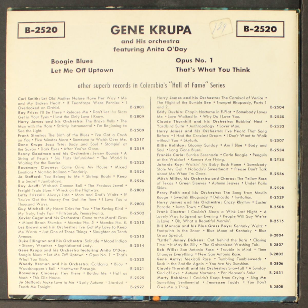 boogie blues / +3 by GENE KRUPA