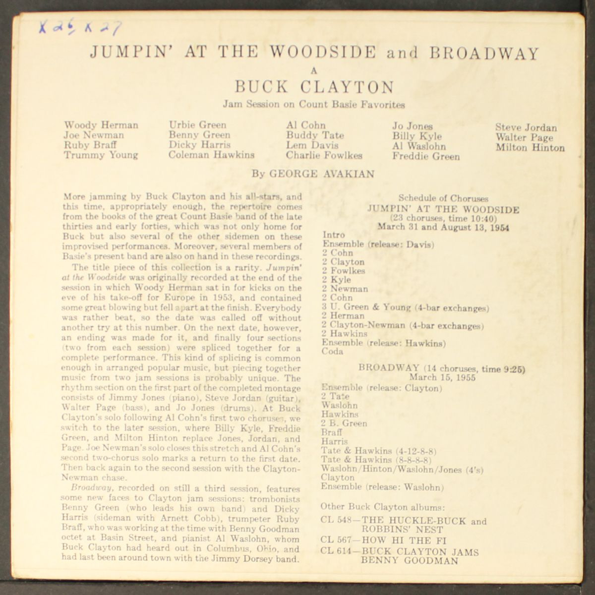 jumpin' at the woodside broadway by BUCK CLAYTON