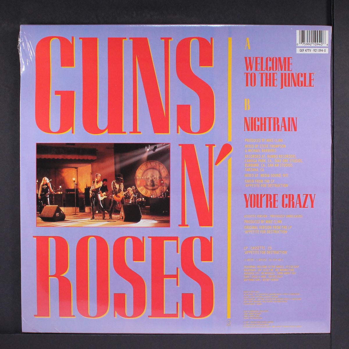 welcome to the jungle / nightrain / you're crazy (acoustic) by GUNS N' ROSES