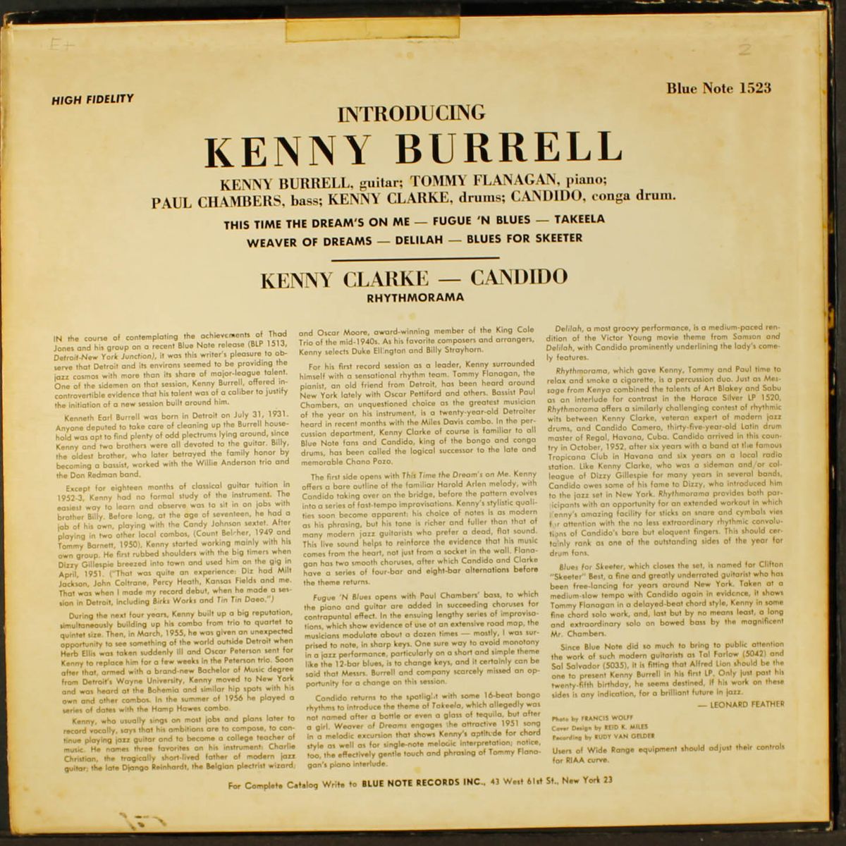 introducing by KENNY BURRELL