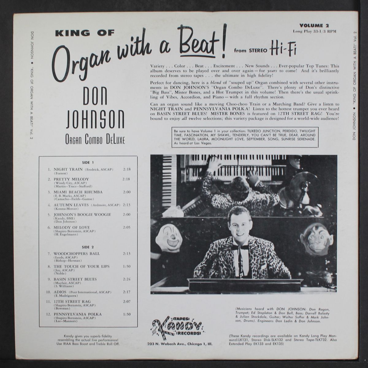 king of organ with a beat, vol. 2 by DON JOHNSON