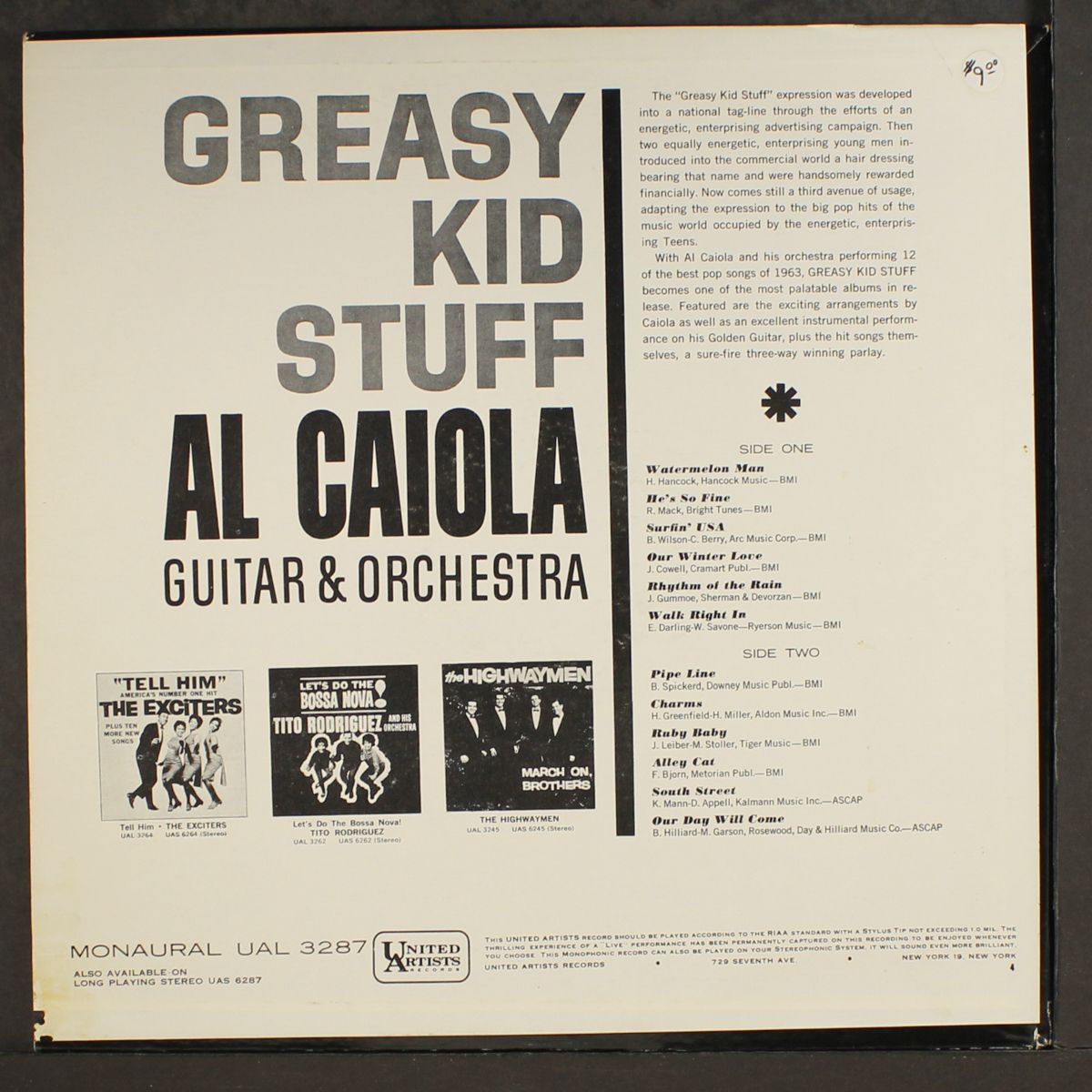 greasy kid stuff by AL CAIOLA