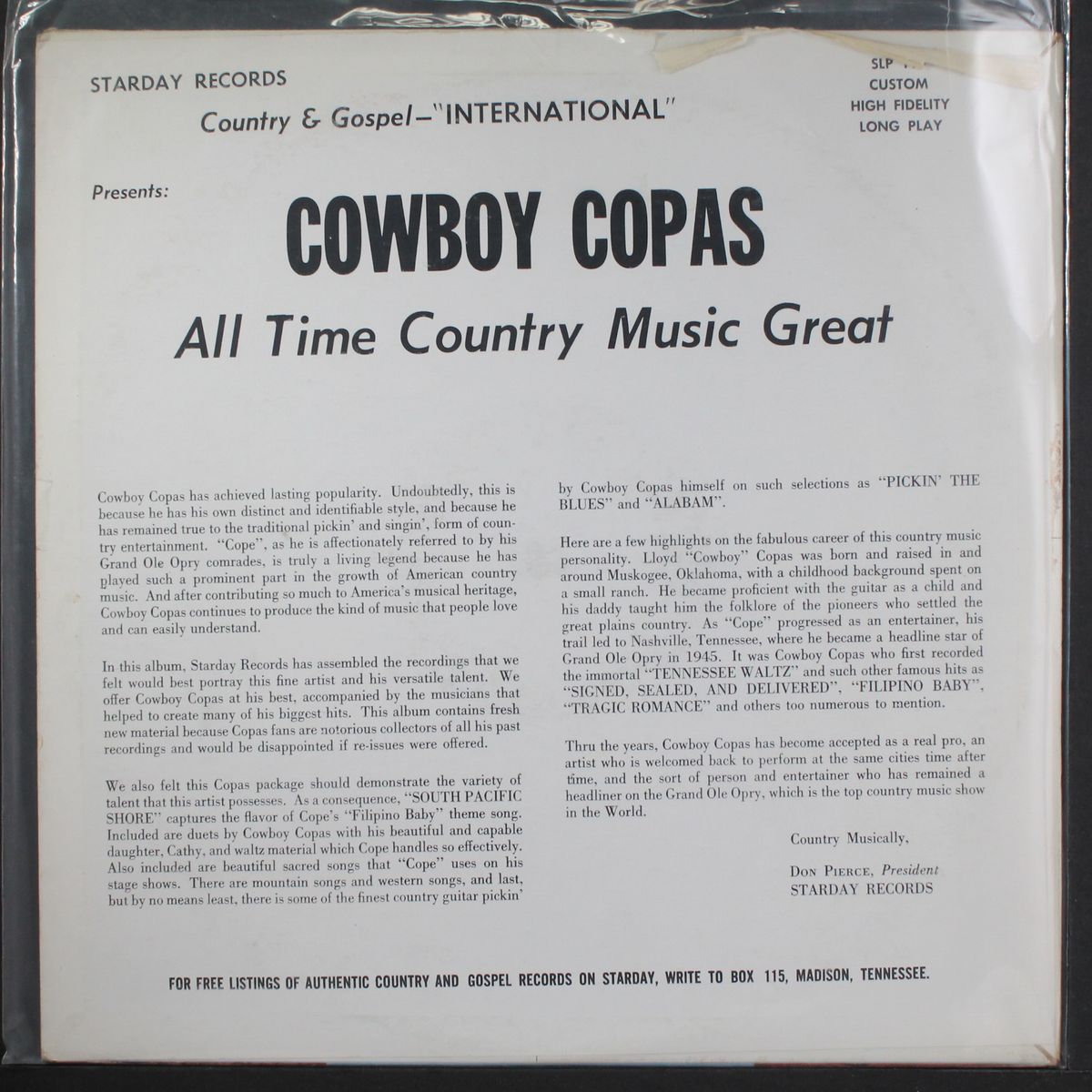 all time country music great by COWBOY COPAS