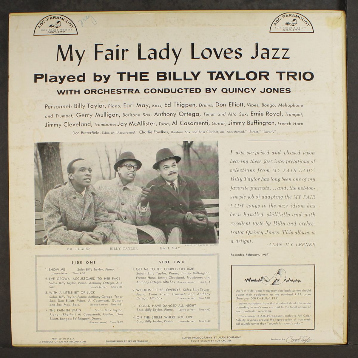 my fair lady loves jazz by BILLY TAYLOR