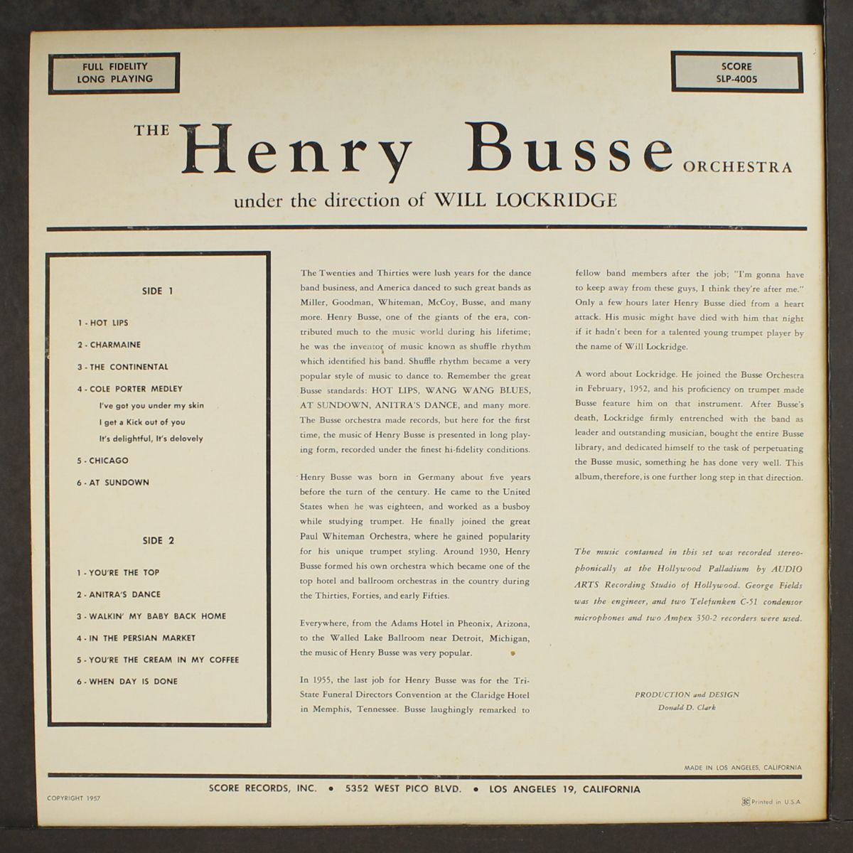 shuffle rhythm in hi-fi by HENRY BUSSE