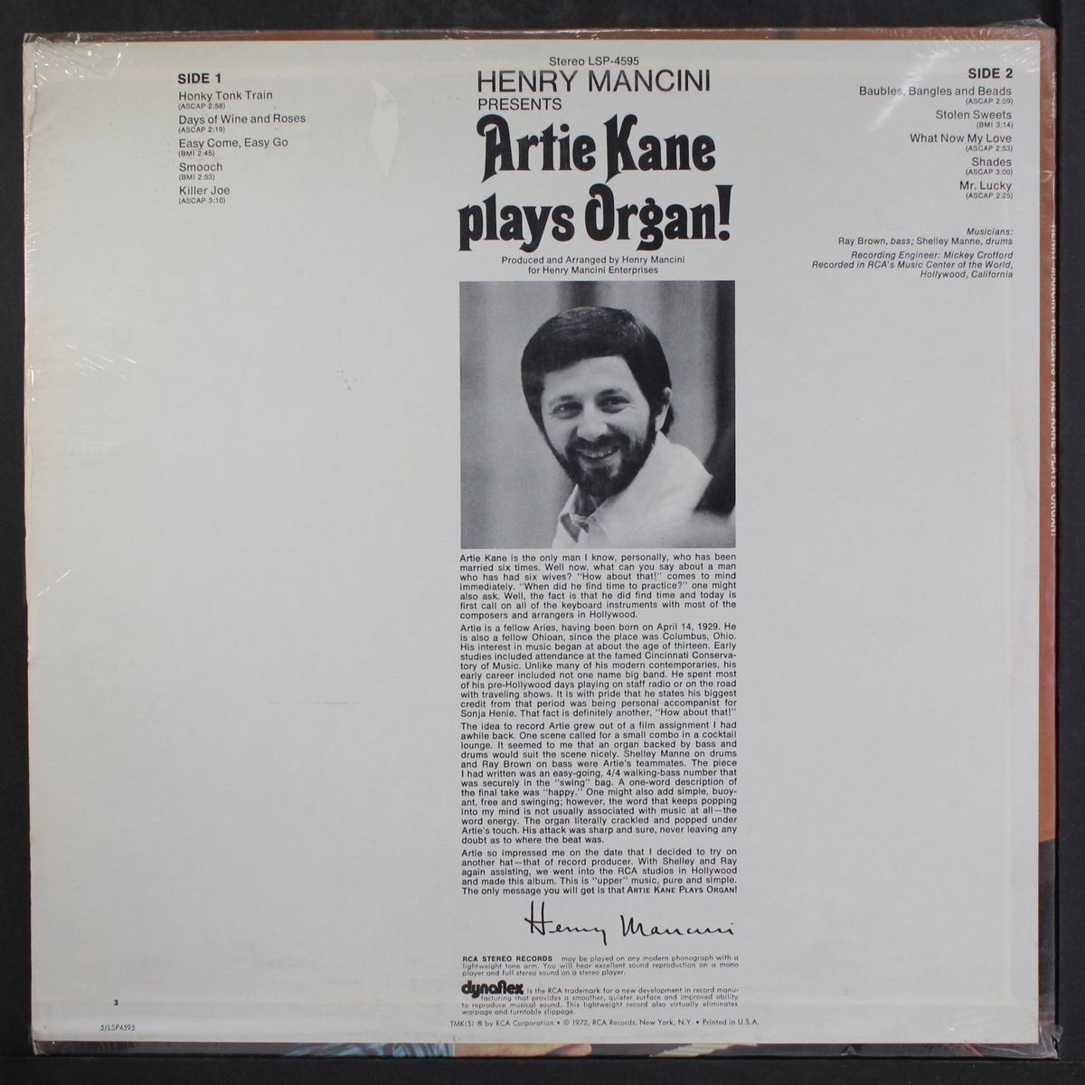 plays organ by ARTIE KANE