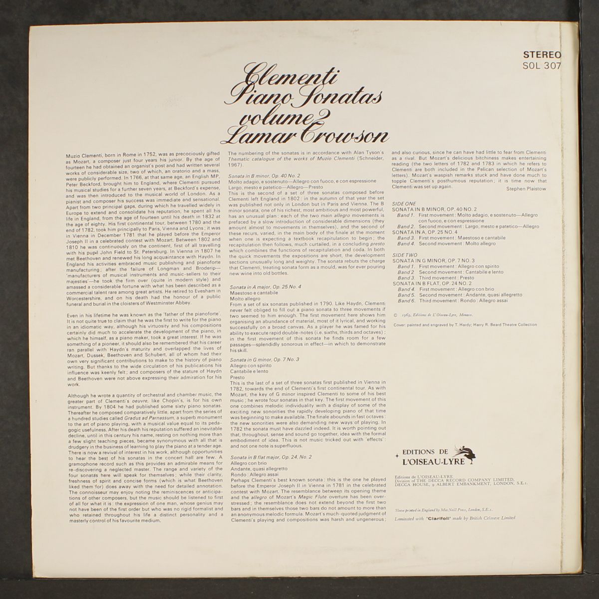clementi: piano sonatas, vol. 2 by LAMAR CROWSON