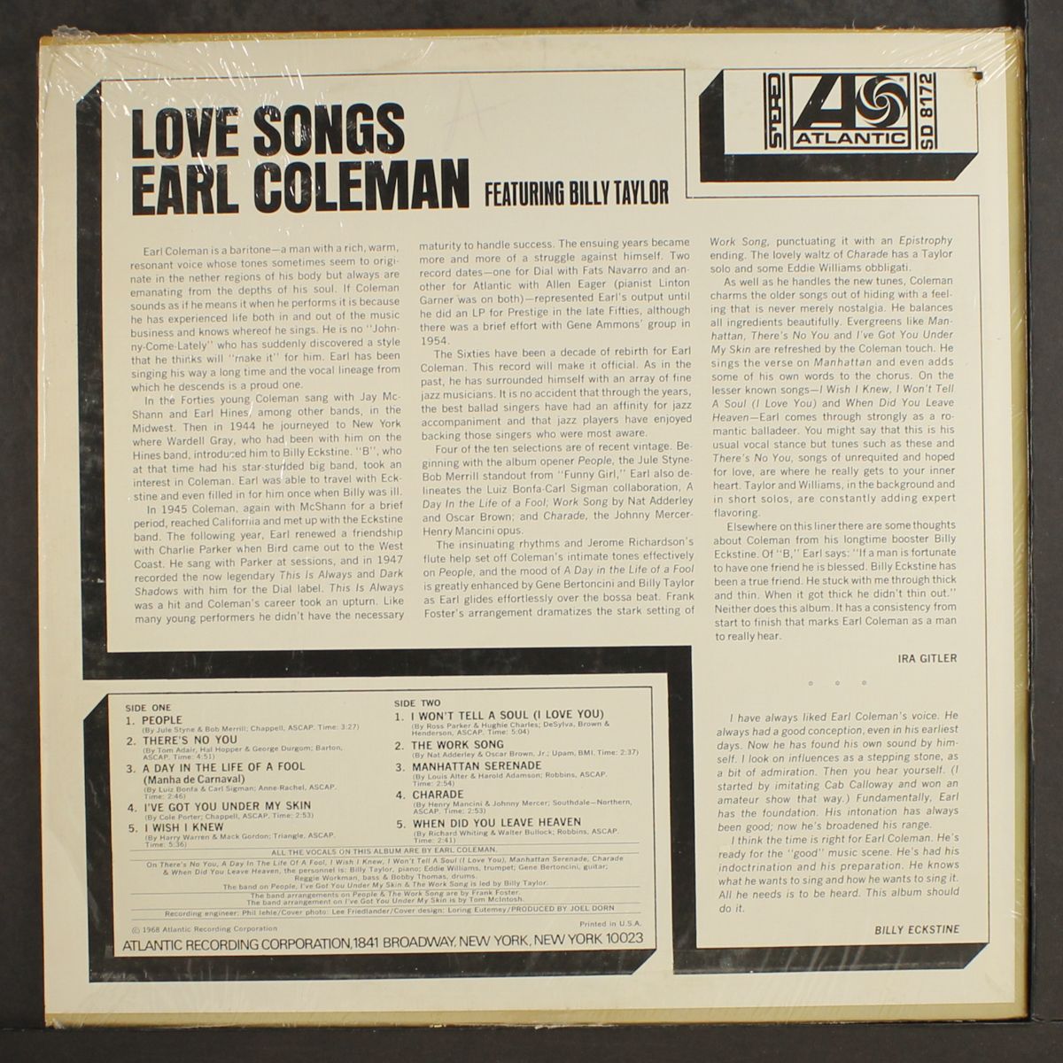love songs by EARL COLEMAN