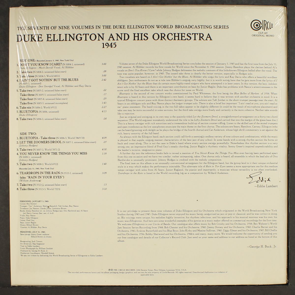1945, vol. 7 by DUKE ELLINGTON
