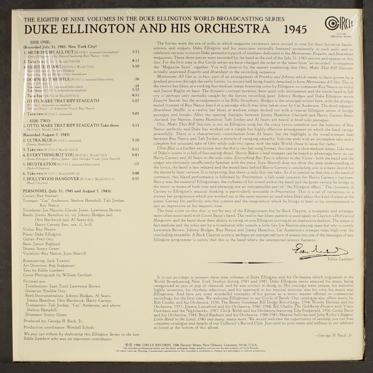 1945, vol. 8 by DUKE ELLINGTON
