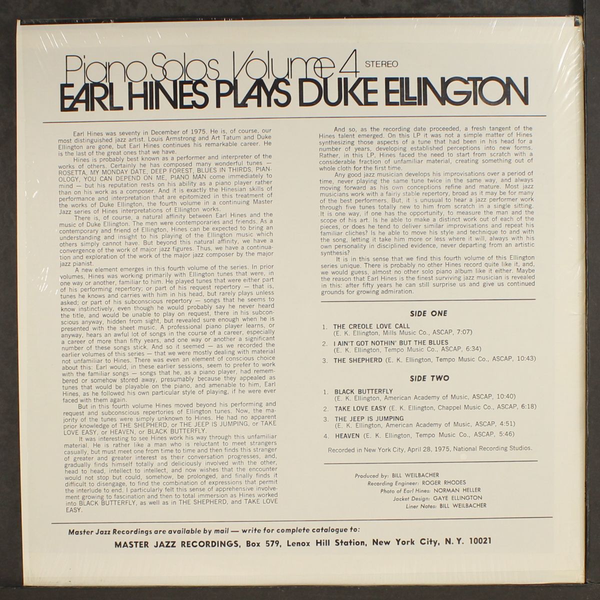 plays duke ellington by EARL HINES