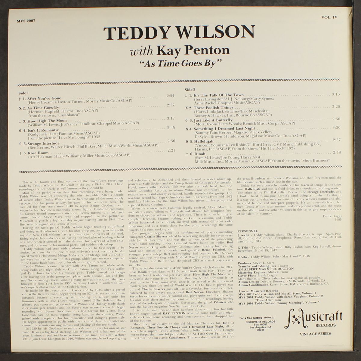 as time goes by by TEDDY WILSON