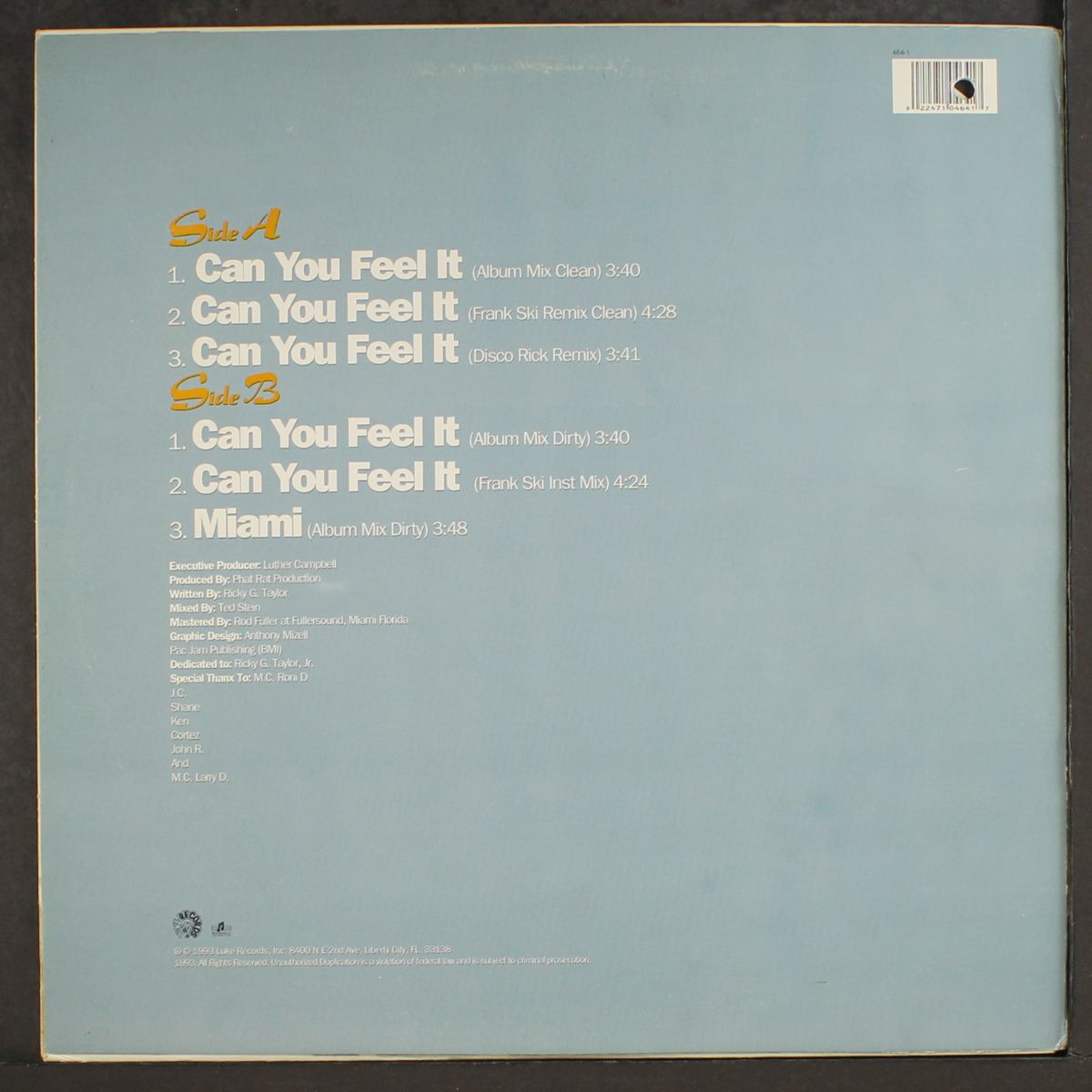 can you feel it by DISCO RICK AND THE WOLF PACK