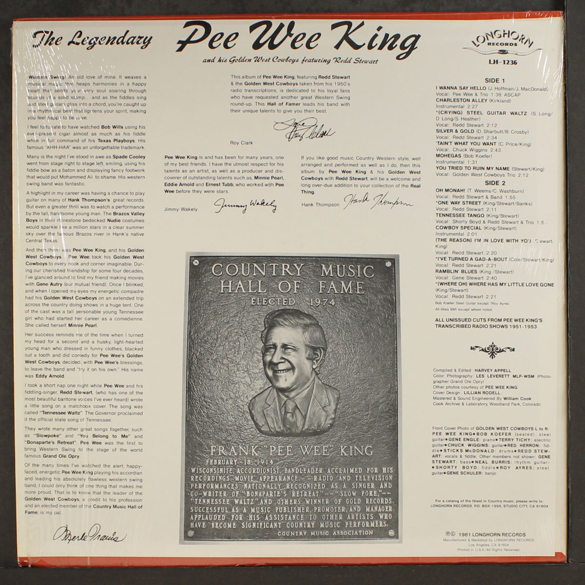 the legendary pee wee king by PEE WEE KING